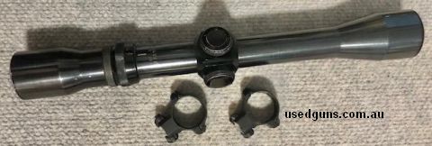 Weaver Micro Trac 2.5-7x40 V7 USA made scope. Blued steel 1" tube with plex reticle service checked ready for use. Includes Millett USA 1" mounts. Phone 0429849