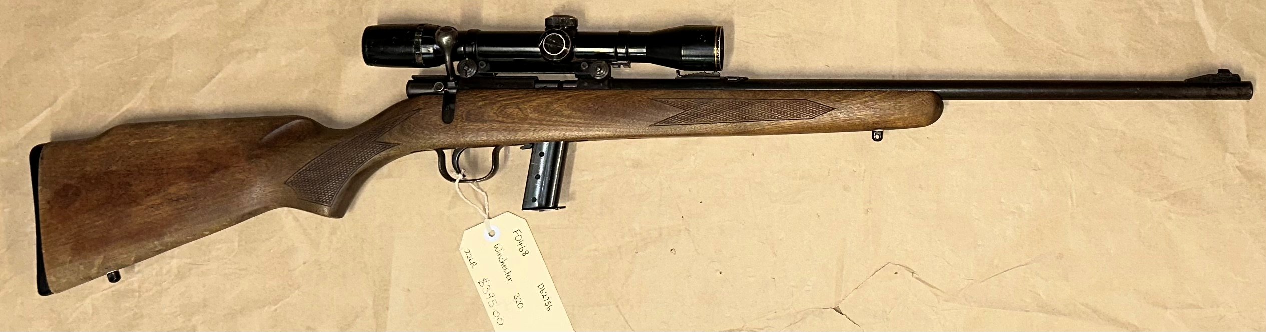 Winchester 320 22LR Tag FO468 D62756 NFID F00008822