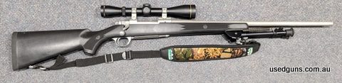 A Rufer M77 Hawkeye in 308W in good condition. This rifle comes with a Leupold VX-2 3-9x40 and mounts. Also included is a Harris S!A2 bipod and a Ridgeline slin