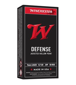 WINCHESTER
USA9JHP2
DEFENSE - JACKETED HOLLOW POINT
9MM, 147GR, JHP
AMMUNITION

SPECIAL
$34.90 /PER 50
$329 /PER 500