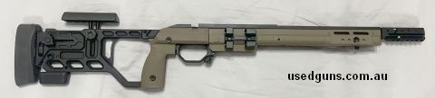Fixed KRG Whiskey 3 Gen 6 stock. Comes with a KRG spigot Mount with attached pic rail (refer to photo) also comes with spare grips and a two round aluminium she