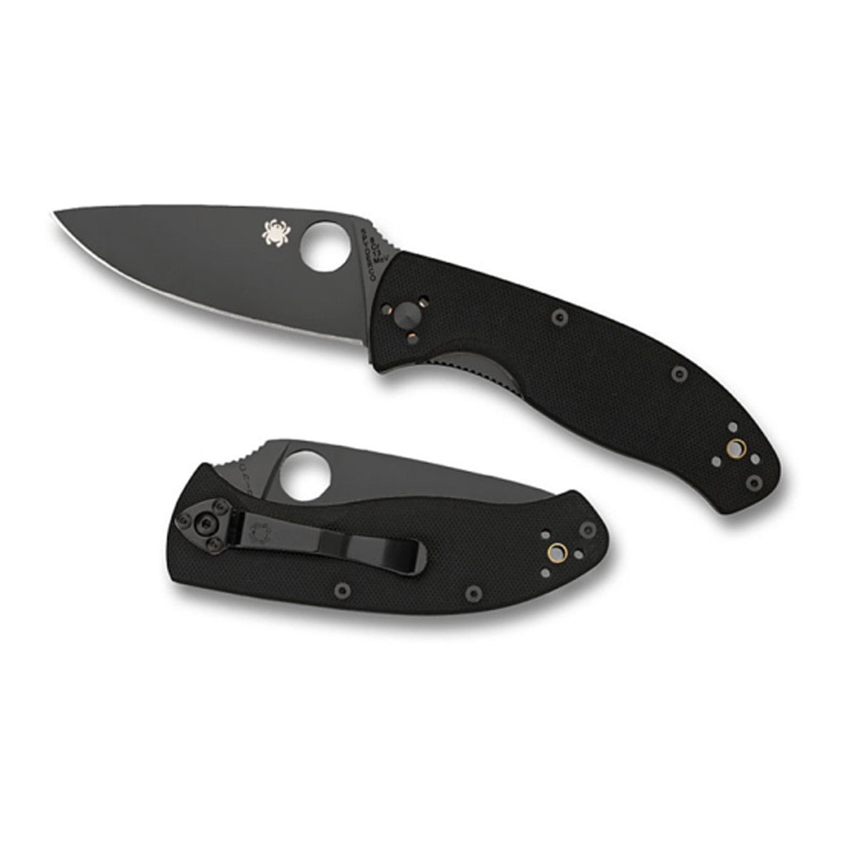 SPYDERCO TENACIOUS G10 BLACK - BLACK PLAIN BLADE