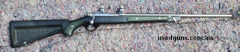 Ruger paddle stock in 22 mag. Excellent, tough-as-nails rimfire that is no sadly no longer in production. This is a very good example that has not had a hard li