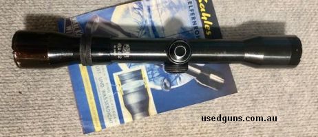 Kahles Helia 4x36 scope. Brilliant compact Austrian optics service checked ready for use on any rifle. Has steel tube with popular reticle 4A. Phone 0429849007.