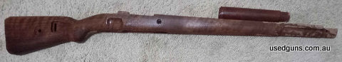 Newly duplicated walnut K98k stock from Murray\'s Gunstock\'s In the U.S.A, with gorgeous Fiddleback or \Tiger stripe\" grain in the butt and cheek piece of the