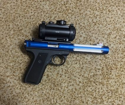 Ruger 22/45 Mk III Target 22LR with fluted barrel.