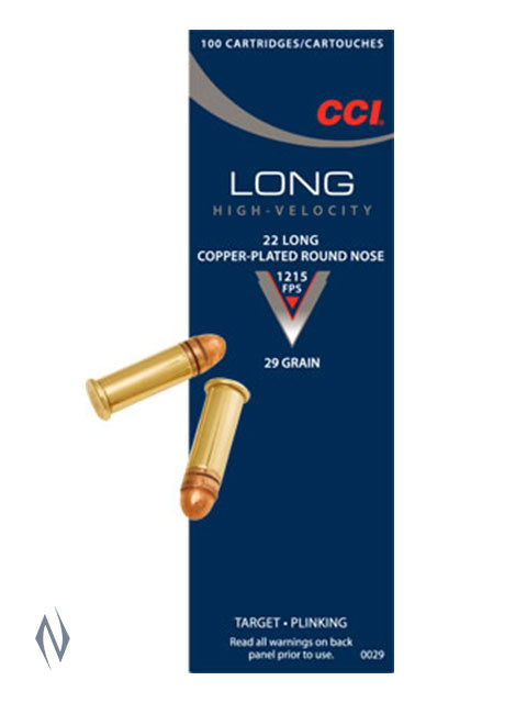 CCI 22 LONG 29GR SOLID HV 100 PK 1215FPS C29