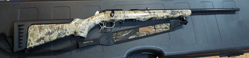A very nice .Ruger American .22 with 10 round rotary magazine. Synthetic Camo stock with sling. Some rub marks as seen in photos.Freight extra or pick up from M