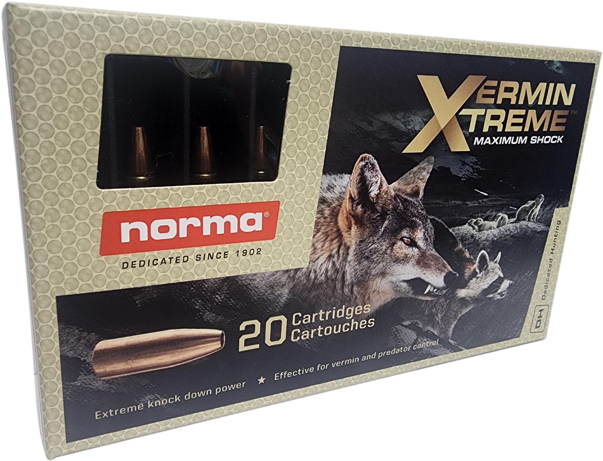 NORMA VERMIN XTREME 22-250 REM 55GR HP