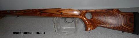 Stevens Model 200 laminated. Thumbhole stock with right hand bolt and internal mag. In excellent condition.