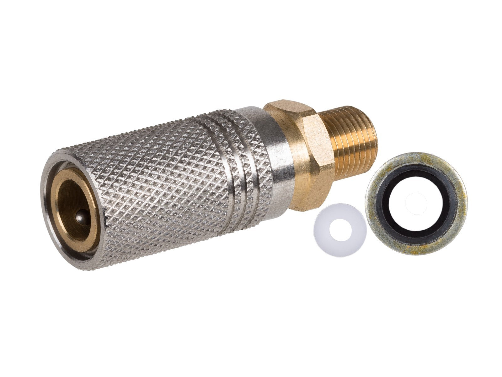 SABER TACTICAL EXTENDED FEMALE QUICK DISCONNECT, 1/8" BSPP MALE THREADS