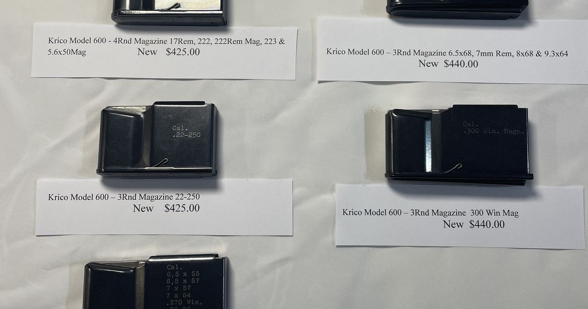 Krico Model 600 & 700 Factory Magazines, Various Calibers, New Old Stock