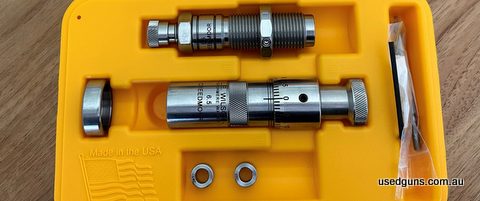 L.E. Wilson 6.5 Creedmoor VLD die set. Comes with VLD Micrometer Seater Die, Full Length Bushing Die, 287 and 288 bushings and case. They are brand new and unus