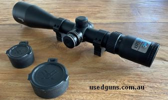 Includes Vortex flip up lens covers and Warne rings. Good condition with minor field wear on turret caps. Great range, with very clear glass. Perfect hunting ri