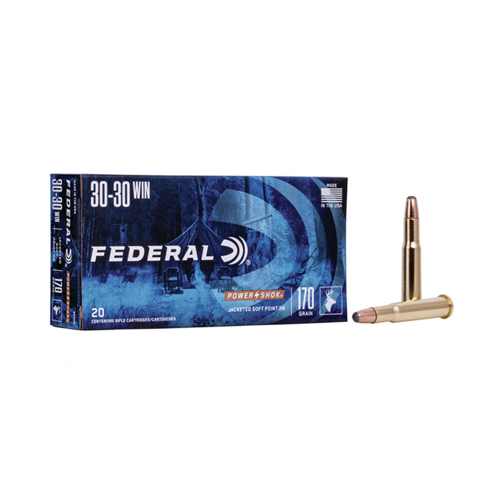 FEDERAL 30-30 WIN 170GR RN POWER-SHOK 20PK