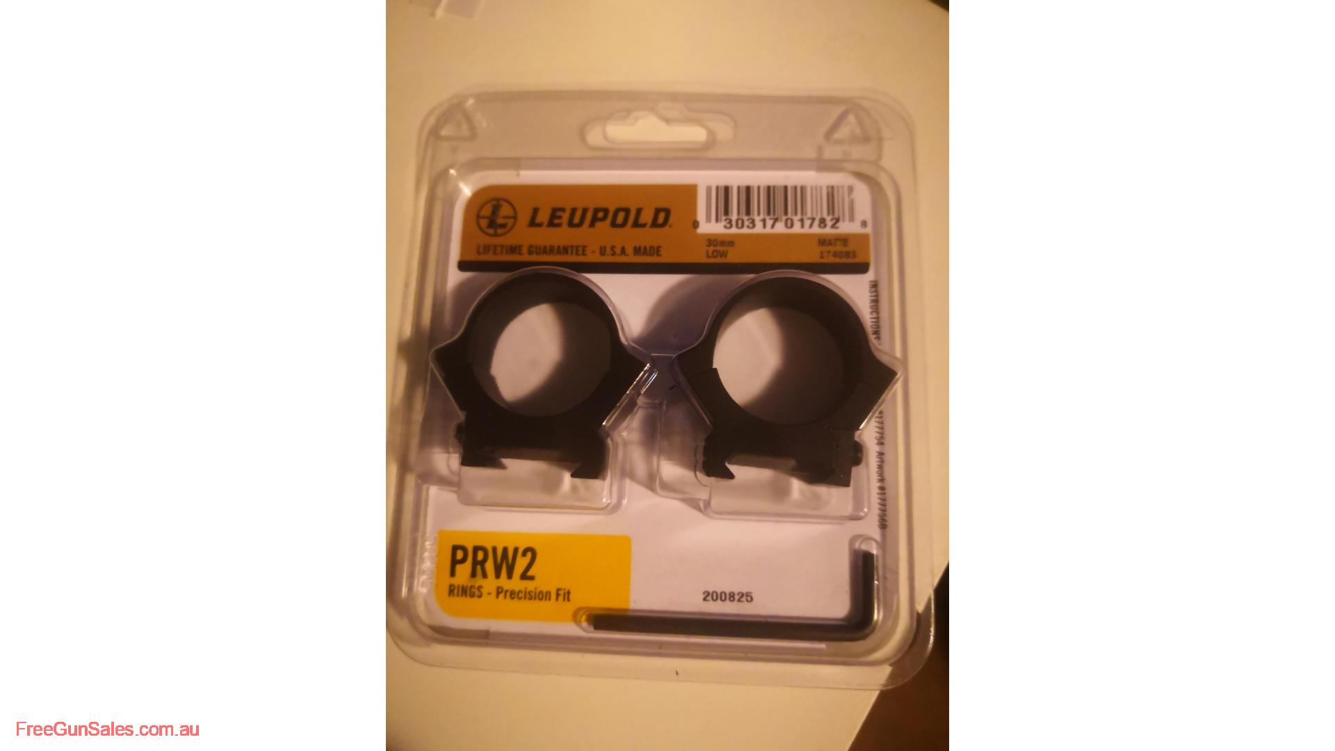 Leupold PRW2 rings low Sydney