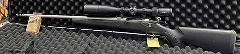 Tikka T3x 308 LEFT HAND topped with a Diamondback tactical 6-24x50, picatinny rail, muzzle brake, in very good condition, detachable magazine, setup ready to sh