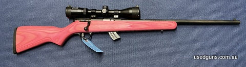 Nice Savage Mk II 22LR. In good condition however is missing rear sight. Cycles well. Great plinker or junior rifle.