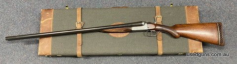 Excellent condition Thomas Wild SxS 12G shotgun. Sports 30 inch barrels. Classic SxS. Comes cased in a Browning takedown case. $65 freight to your dealer Austra