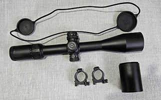 life time warranty from Vortex illuminated reticule SFP EBR-4 30mm tube and with a removeable sun shade and rubber covers (rings not included)