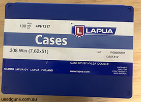 New Lapua .308 brass, 100 count unopened boxes and $175 each posted