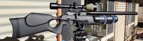 This fx crown air gun has had very little use, in great condition, with an fx hard case, also comes with the air compressor, scuba tank and moisture filter and 