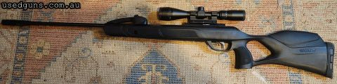 Gamo Replay 10 Magnum in excellent condition, hardly used. Upgraded to Tasco Air 3x9x40 scope. Comes with magazine and 3 (almost full) tins of hunting pellets. 