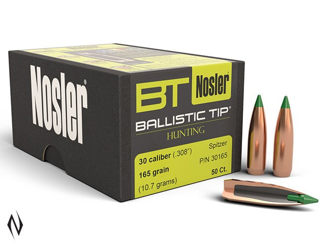 NOSLER 308 165GR BALLISTIC TIP 50PK