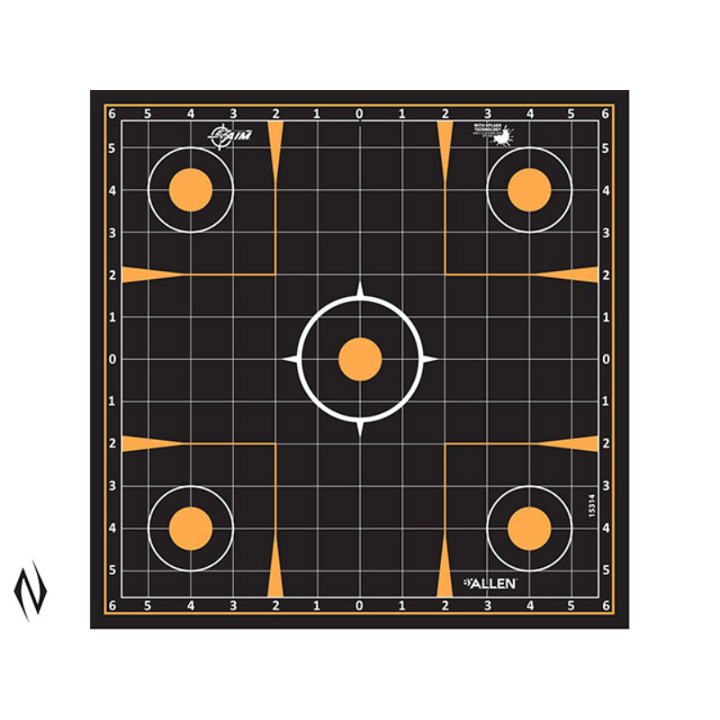 ALLEN EZ AIM SPLASH ADHESIVE SIGHT IN GRID TARGET 12X12 10PK