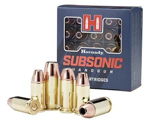 HORNADY
H90287
SUBSONIC 
9MM, 147GR, XTP HOLLOW POINT
AMMUNITION

$39.90 /PER 25
$379 /PER 250