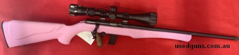 A new Rossi model 8122 pink model 22. A great first gun for the girls to start out.  great for plinking or bunny busting. ready to go hunting.  has a new 3-9x40