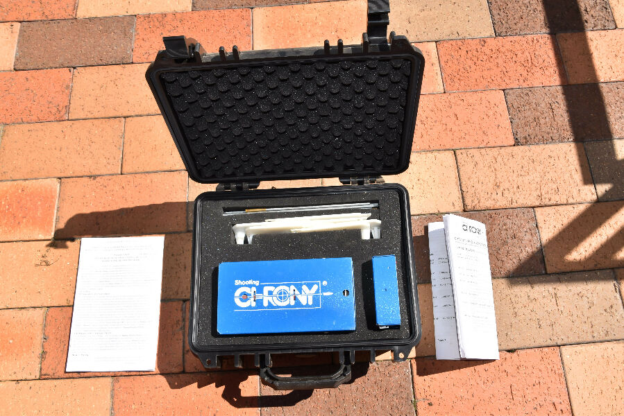 Chronograph-Shooting Chrony in good working condition, comes in Pelican type hard case.