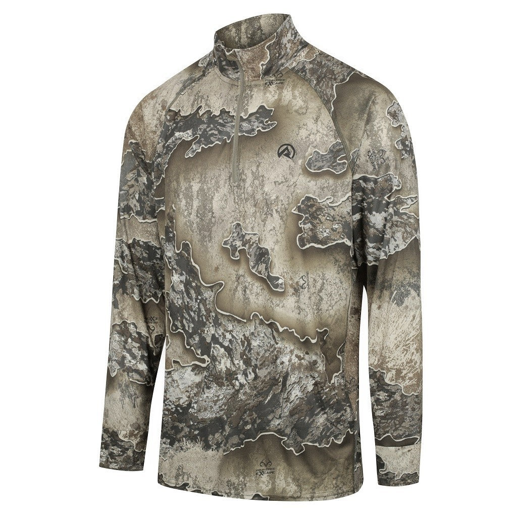 RIDGELINE MENS PERFORMANCE L/S QTR ZIP TOP