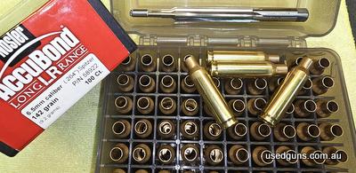 6.5 CM reloading gear. Once fired x100 Starline SRP brass, resized, fully prepped, cleaned and annealed. 100x Nosler 142gr Accubond Long Range projectiles. Paci