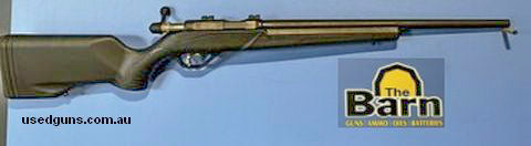 Lithgow LA101 22WMR left hand, Synthetic blued finish. Has a 5 round magazine, 2 piece bases and is in excellent condition.