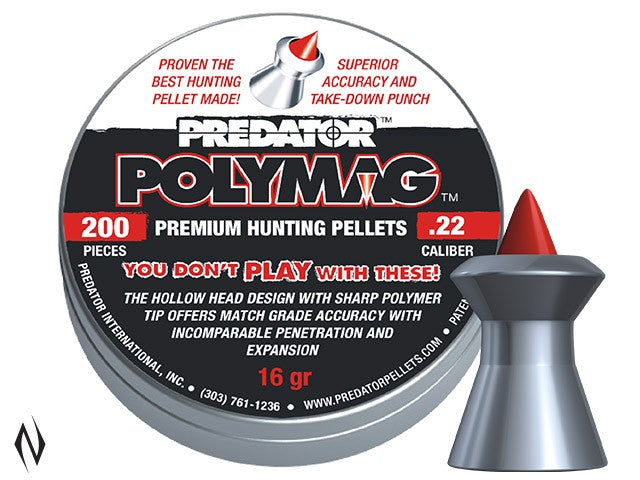 PREDATOR POLYMAG PELLETS 22 CAL 16GR 200 PK