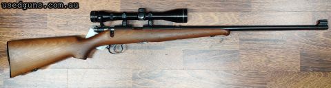 Brno Model 1 22LR in very good cond, comes with flip up sights not mounted (50/75/100) comes with Tasco 4x40mm scope steel mounts, steel 5 shot magazine. Plus p
