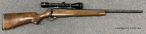 Good condition CMC Mountaineer in 243W. Has some surface rust to the barrel. Still a shooter, would be very good condition except for the barrel rust. Scope is 