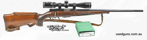 Anschutz 1431 in 22 K -Hornet comes with dies and cases, very accurate rifle, Tasco 4-12X scope. Overnight airfreight from WA can be arranged