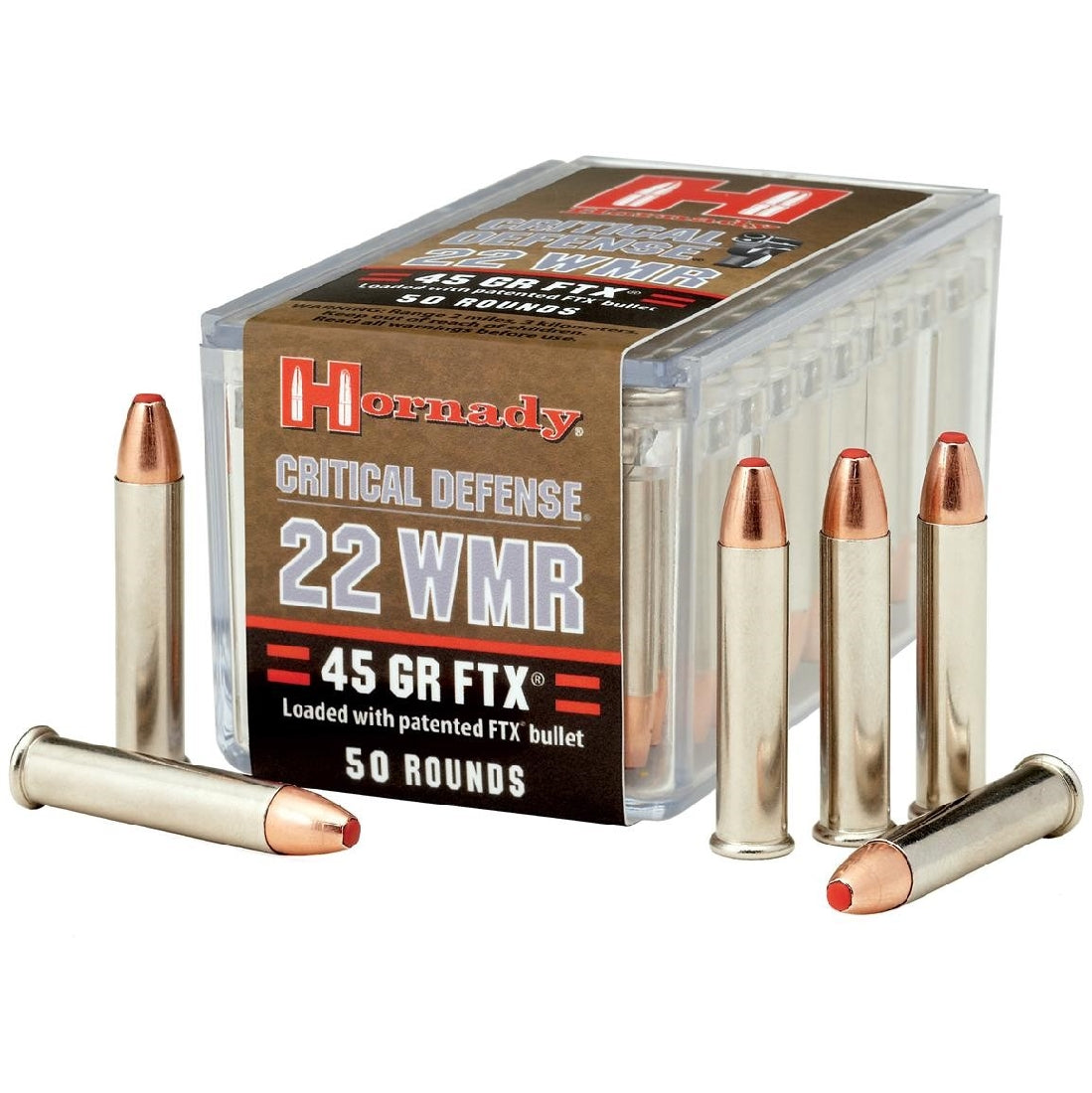 HORNADY .22Wmr 45gn FTX Critical Defense 50 Pack