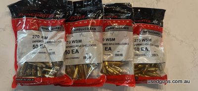 Price includes post to Eastern states 270 WSM new unfired brass Winchester