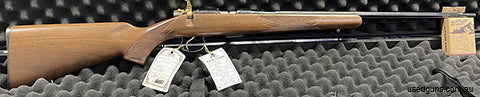 50 Years Golden Anniverssry 1955 - 2005. # 160 of 500 made CZ 452 -2E ZKM, Fluted blued barrel, slight mark on rear of stock, steel magazine, gold bolt, scroll 