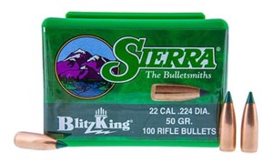 SIERRA
S1450
BLITZKING 
22CAL, 50GR, POLYMER TIPPED
PROJECTILES

SPECIAL
$49.90 /PER 100
$249.50 /PER 500