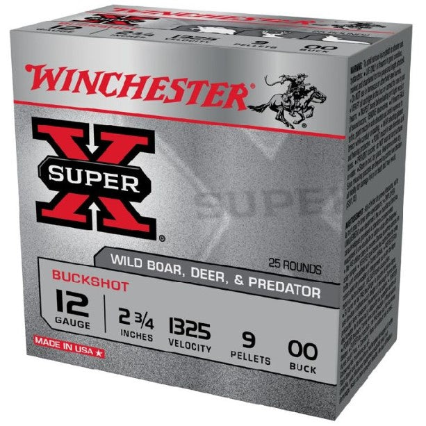 WINCHESTER SUPER X 12G OO BUCK 9 PELLET