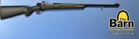 Mauser 98 458 Win Mag, has a champion (or similar) brand synthetic stock. has a Lyman peep sight. Mauser 98 action with a Brno ZKK heavy barrel. Stock has had s