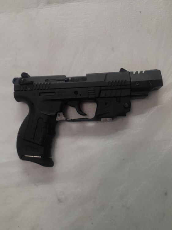 Walther P22   with lazer fitted
