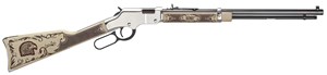 HENRY
H004AE
THE AMERICAN EAGLE
22LR
16 SHOT
LEVER ACTION
20 INCH OCTAGONAL BARREL
CARVED CUSTOM TIMBER STOCK & FOREND
NICKEL RECEIVER
SEMI BUCKHORN SIGHTS

NEW $1975