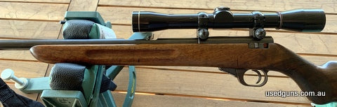 22 Mauser bolt action rifle. 5 shot mag. From what I‚Äö√Ñ√¥ve been told it‚Äö√Ñ√¥s 30s era no idea on exact model. Shoots well, good condition considering age. 