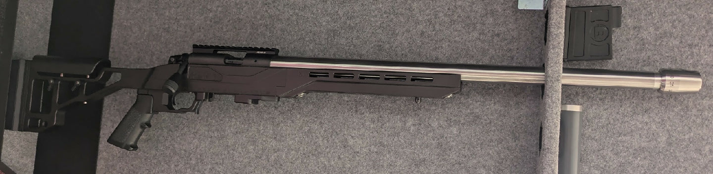 Bergara B14-R 22LR, Swan barrel MTU profile 1-9 twist 24inch, Lowey barrel tuner, Sothern Cross Small Arms Rem 700 stock, JARD Rem700 9oz trigger, Leopold 20moa