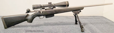 Tikka T3X Stainless Lite in 223 with synthetic stock, awesome rifle, shoots fantastic. I am selling the rifle to upgrade to the CTR with a 1/8 twist and 10 roun